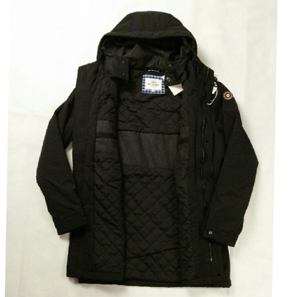 NEW Ben Sherman Anorak Coat Black Size L - Picture 2 of 3